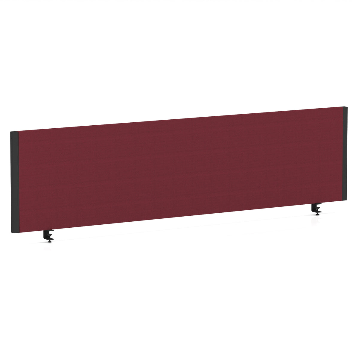 Bramwell Bench Desk Privacy Screen – Black Frame Bespoke Ginseng Chilli 1600 - Industrious Decor