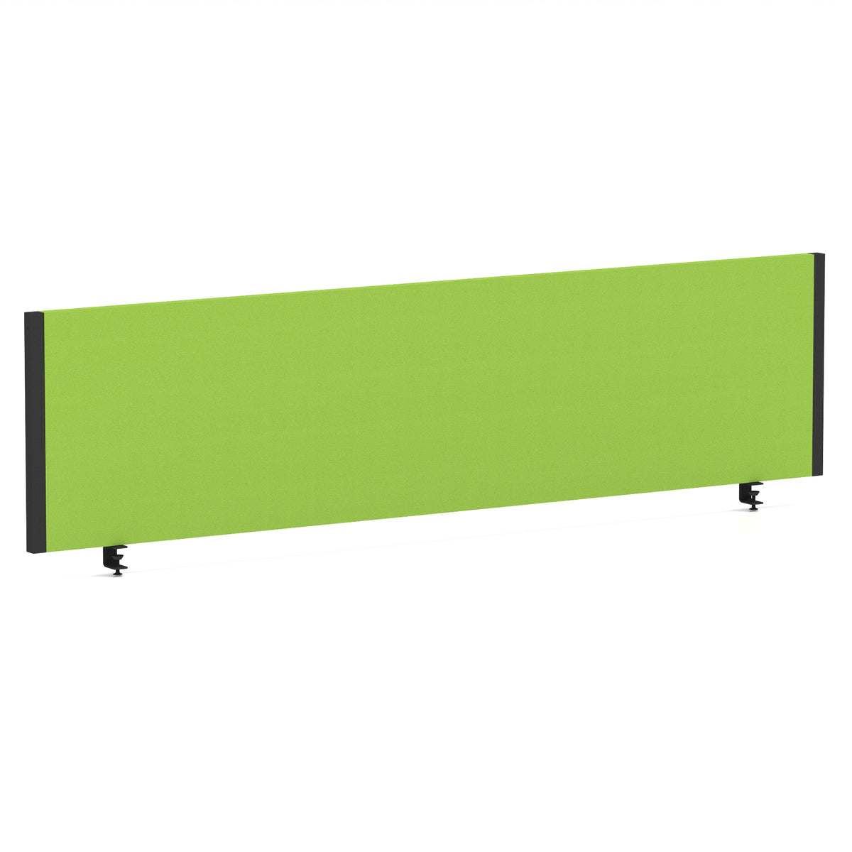 Bramwell Bench Desk Privacy Screen – Black Frame Bespoke Myrrh Green 1600 - Industrious Decor