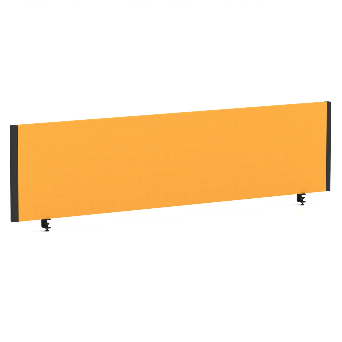Bramwell Bench Desk Privacy Screen – Black Frame Bespoke Senna Yellow 1600 - Industrious Decor