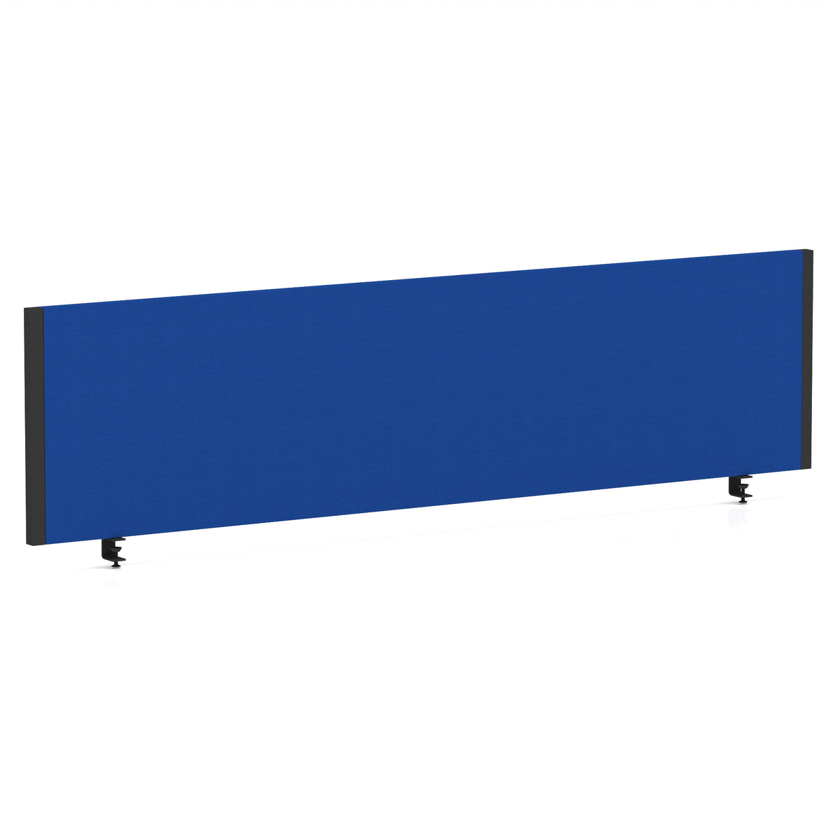 Bramwell Bench Desk Privacy Screen – Black Frame Bespoke Stevia Blue 1600 - Industrious Decor