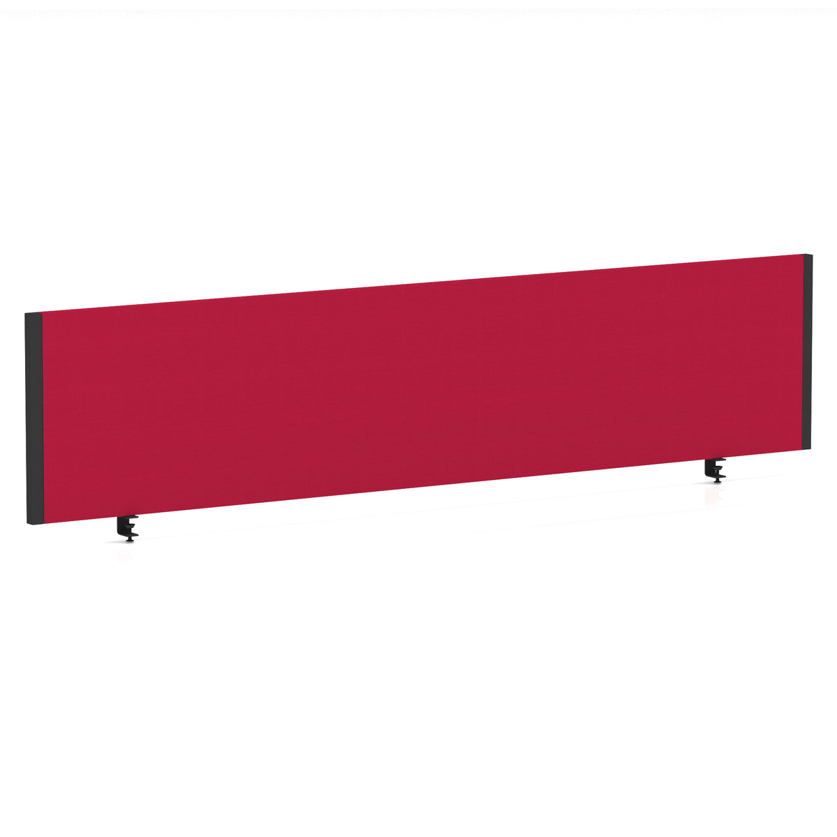 Bramwell Bench Desk Privacy Screen – Black Frame Bespoke Bergamot Cherry 1800 - Industrious Decor