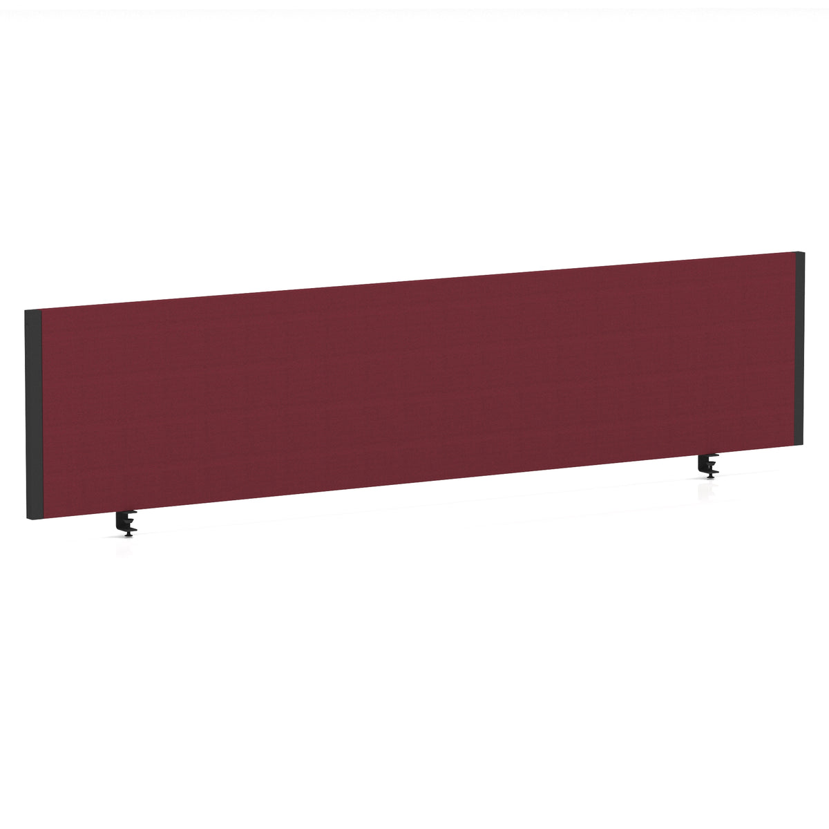Bramwell Bench Desk Privacy Screen – Black Frame Bespoke Ginseng Chilli 1800 - Industrious Decor