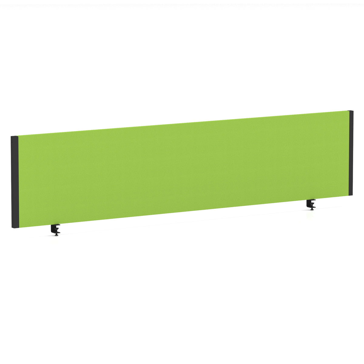 Bramwell Bench Desk Privacy Screen – Black Frame Bespoke Myrrh Green 1800 - Industrious Decor