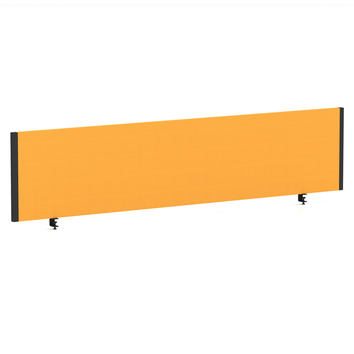 Bramwell Bench Desk Privacy Screen – Black Frame Bespoke Senna Yellow 1800 - Industrious Decor