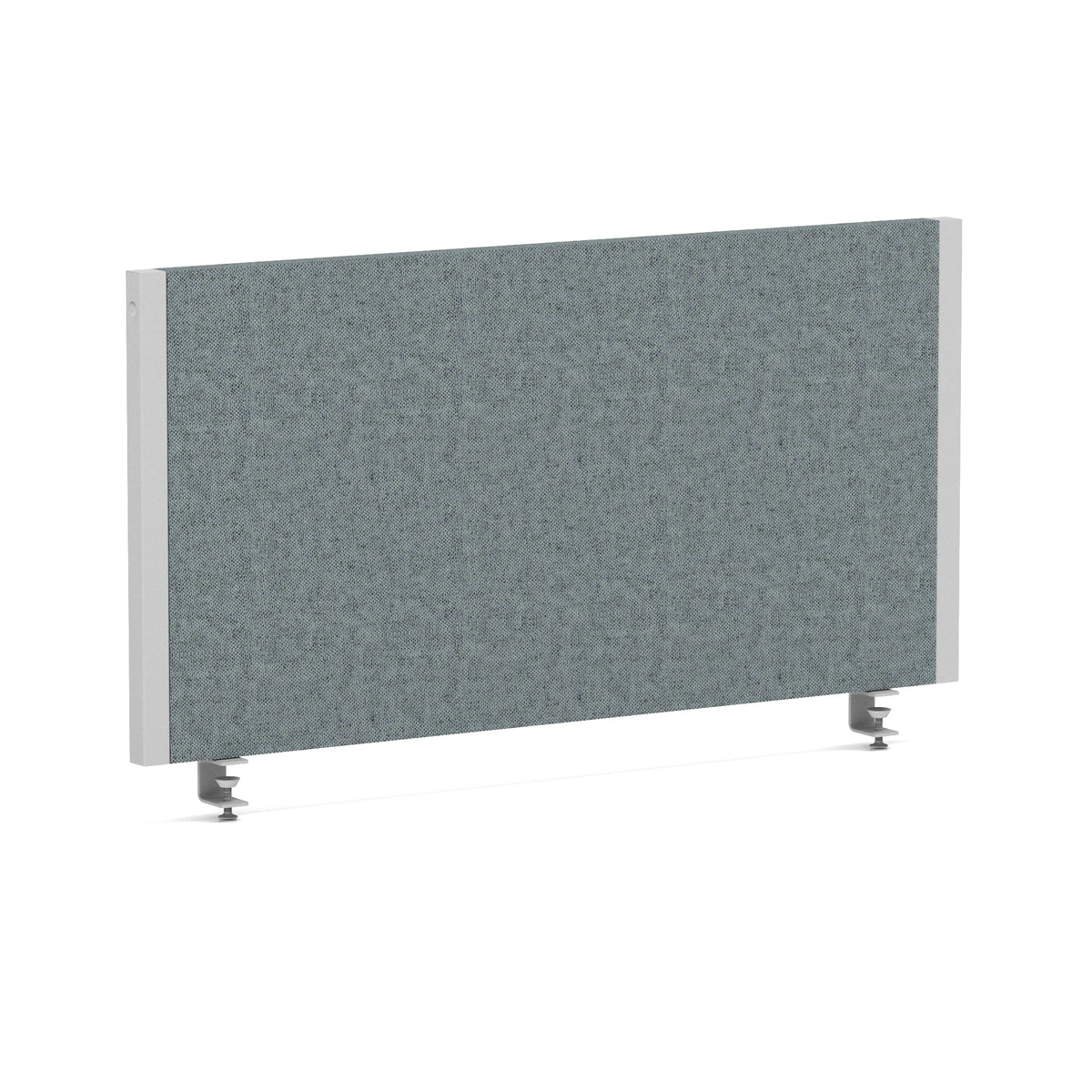 Bramwell Bench Desk Privacy Screen – Silver Frame Bespoke Rivet Tensile 800 - Industrious Decor