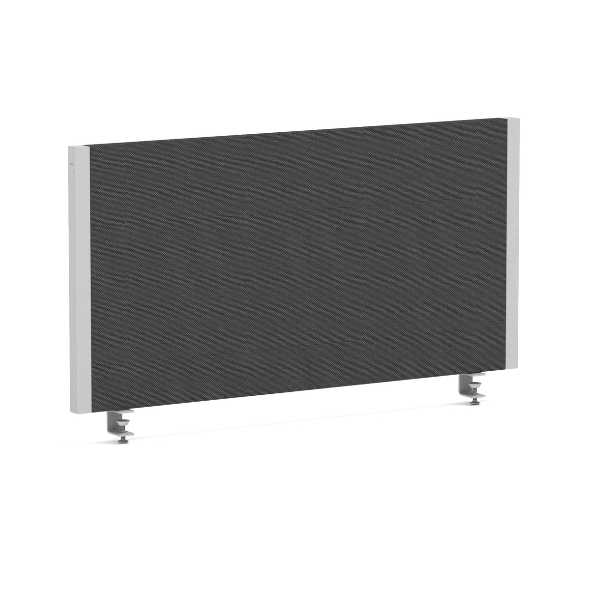 Bramwell Bench Desk Privacy Screen – Silver Frame Bespoke Quest Mussel 800 - Industrious Decor