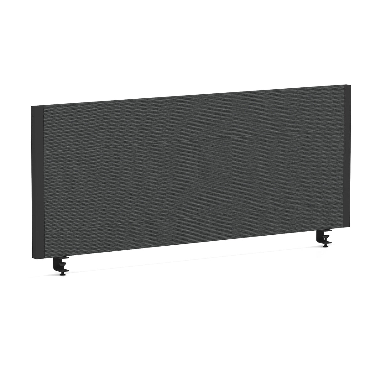 Bramwell Bench Desk Privacy Screen – Black Frame Bespoke Quest Mussel 1000 - Industrious Decor