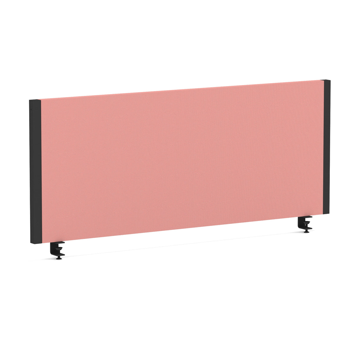 Bramwell Bench Desk Privacy Screen – Black Frame Bespoke Quest Shrimp 1000 - Industrious Decor
