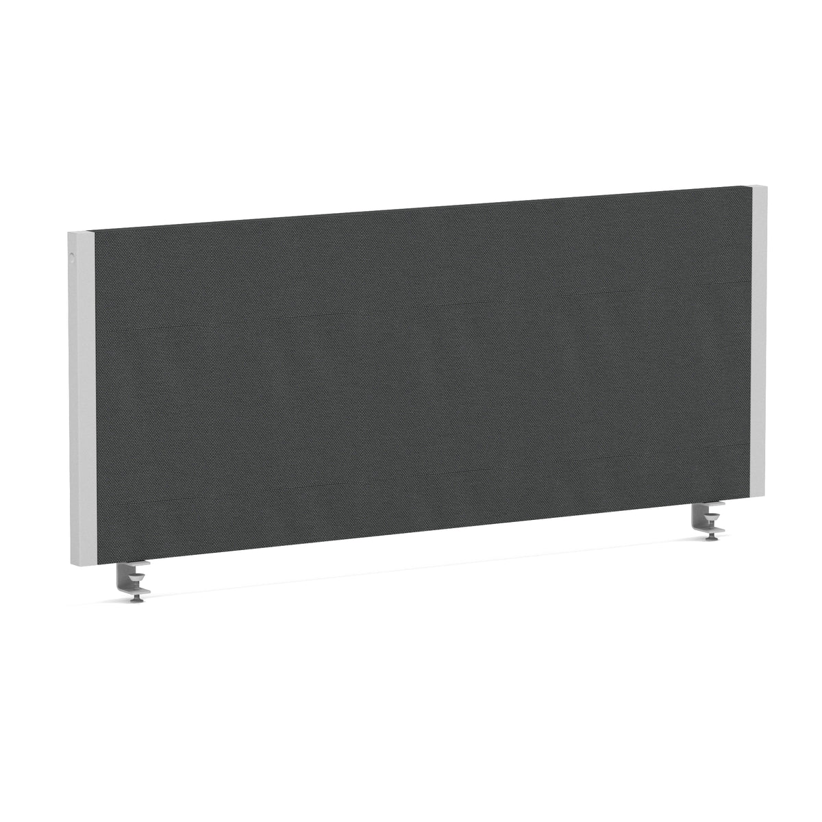 Bramwell Bench Desk Privacy Screen – Silver Frame Bespoke Quest Mussel 1000 - Industrious Decor