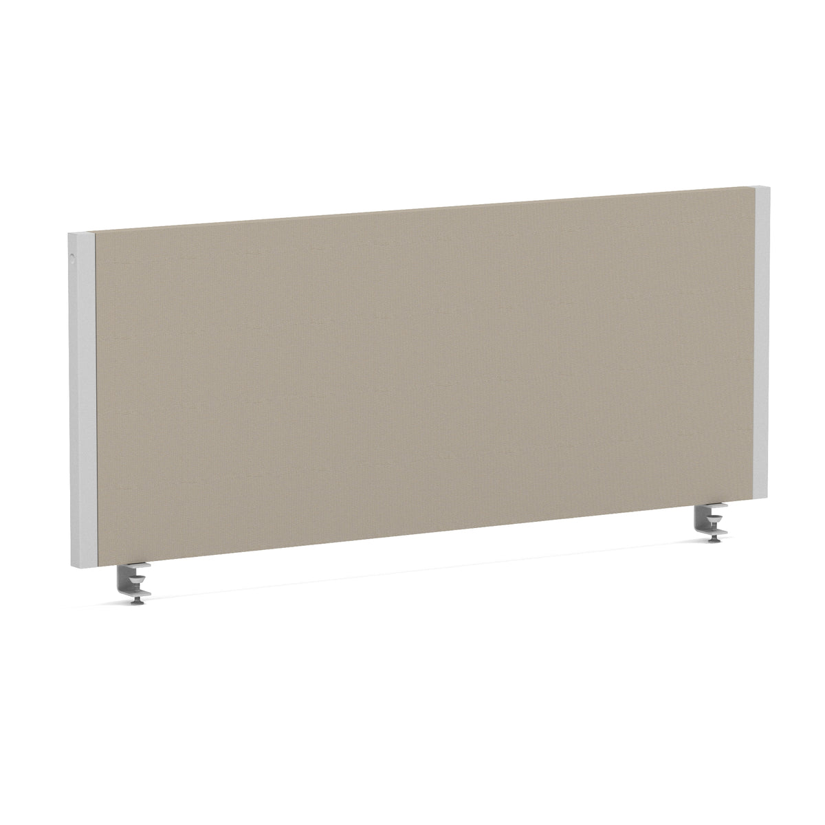 Bramwell Bench Desk Privacy Screen – Silver Frame Bespoke Quest Salt 1000 - Industrious Decor