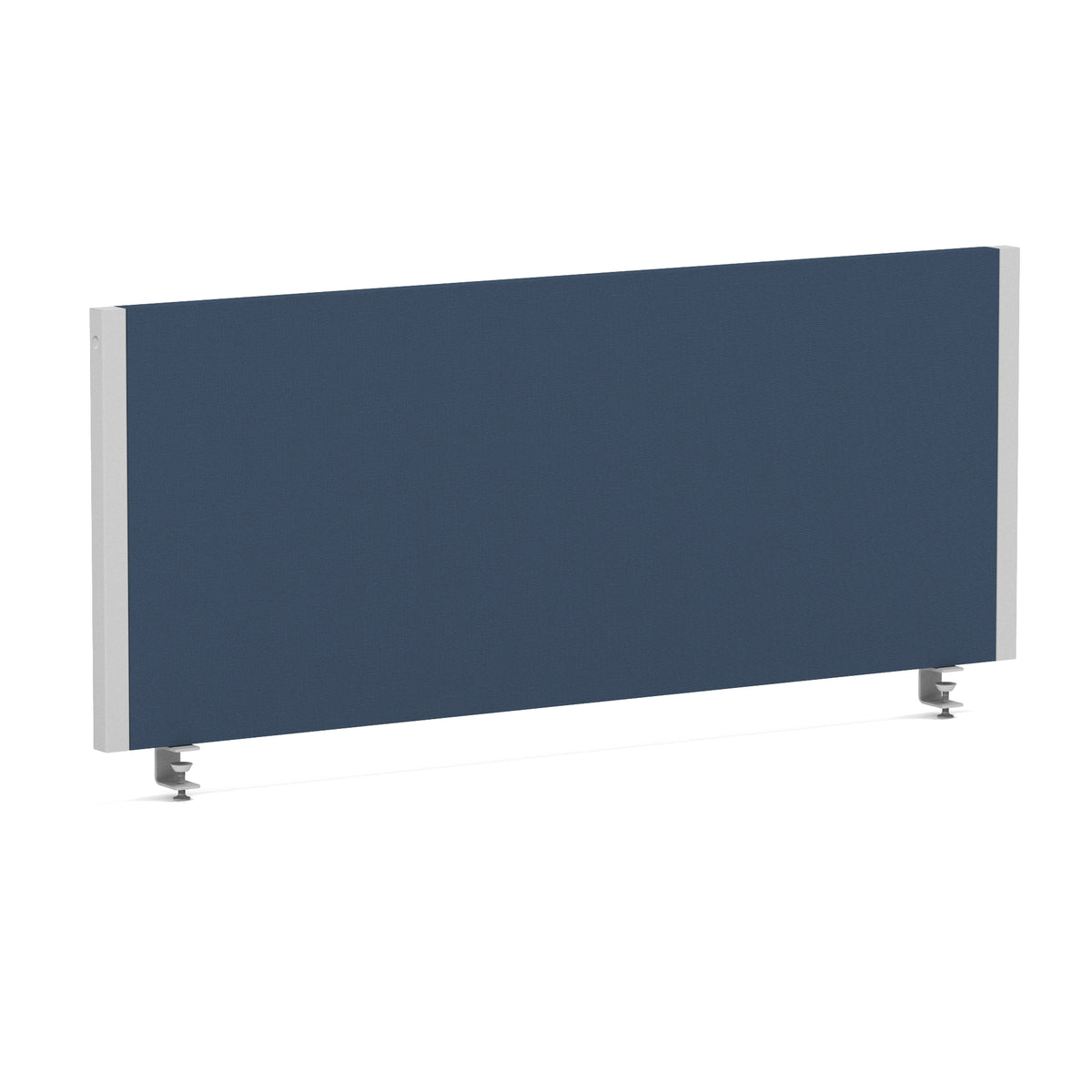Bramwell Bench Desk Privacy Screen – Silver Frame Bespoke Quest Whelk 1000 - Industrious Decor