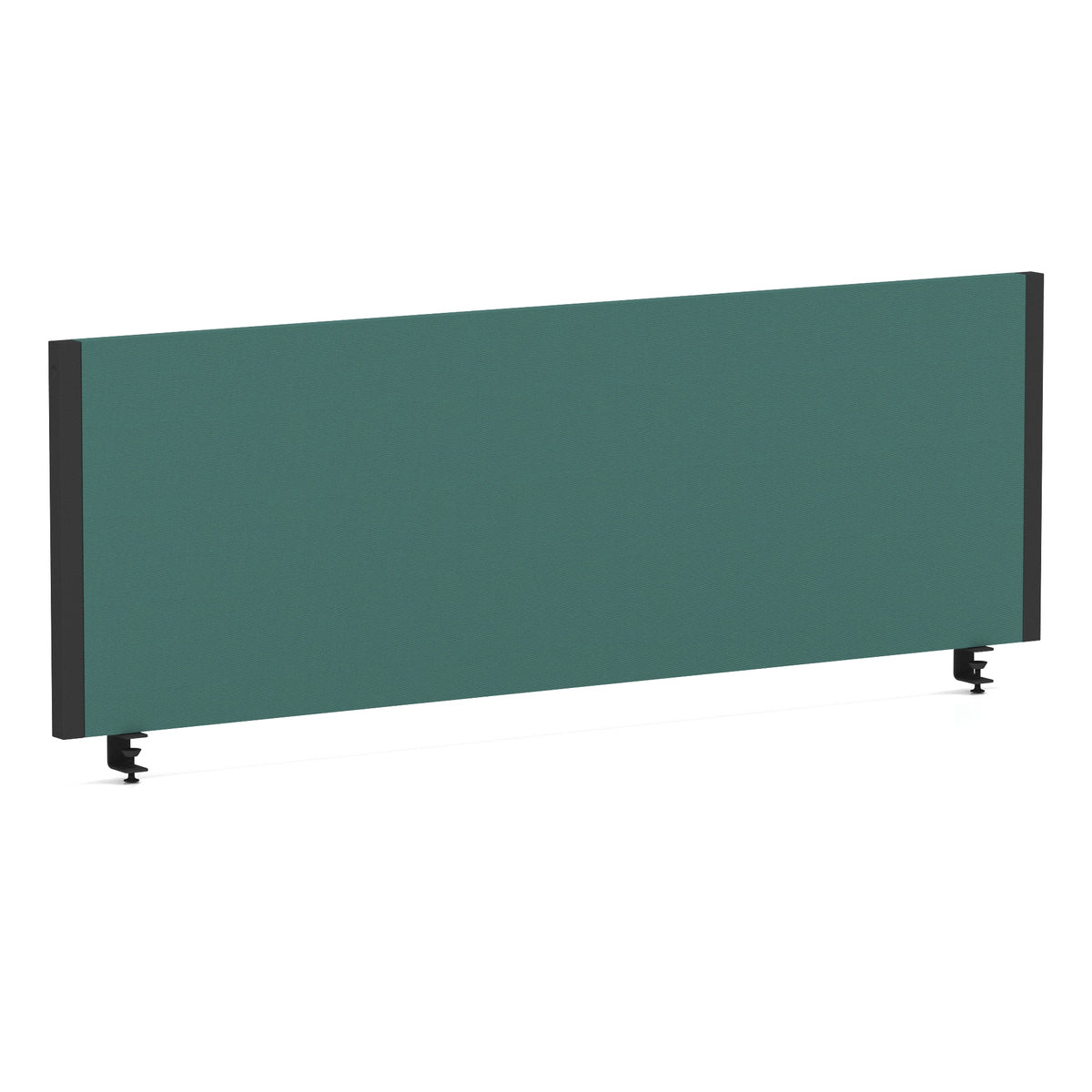 Bramwell Bench Desk Privacy Screen – Black Frame Bespoke Quest Kelp 1200 - Industrious Decor