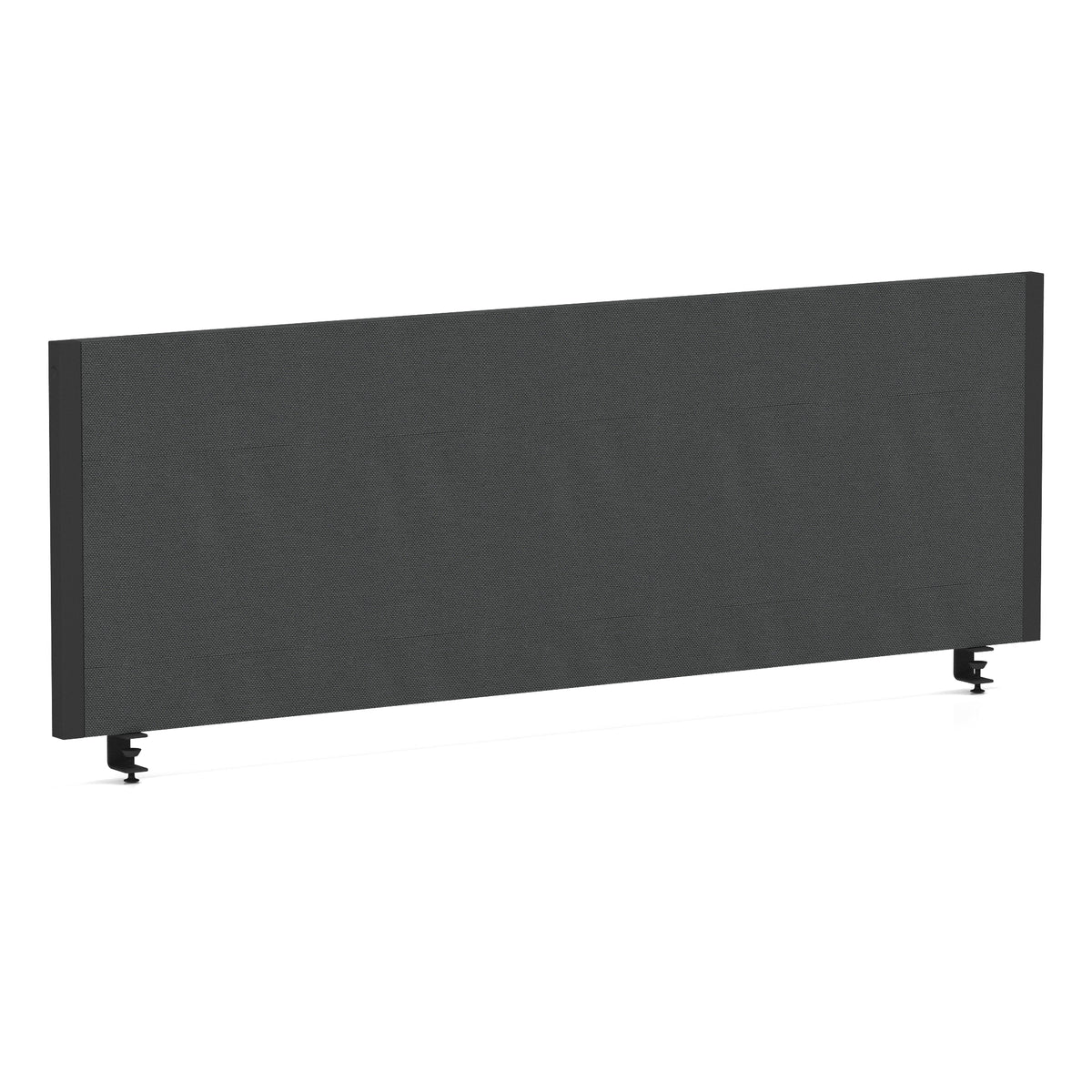 Bramwell Bench Desk Privacy Screen – Black Frame Bespoke Quest Mussel 1200 - Industrious Decor