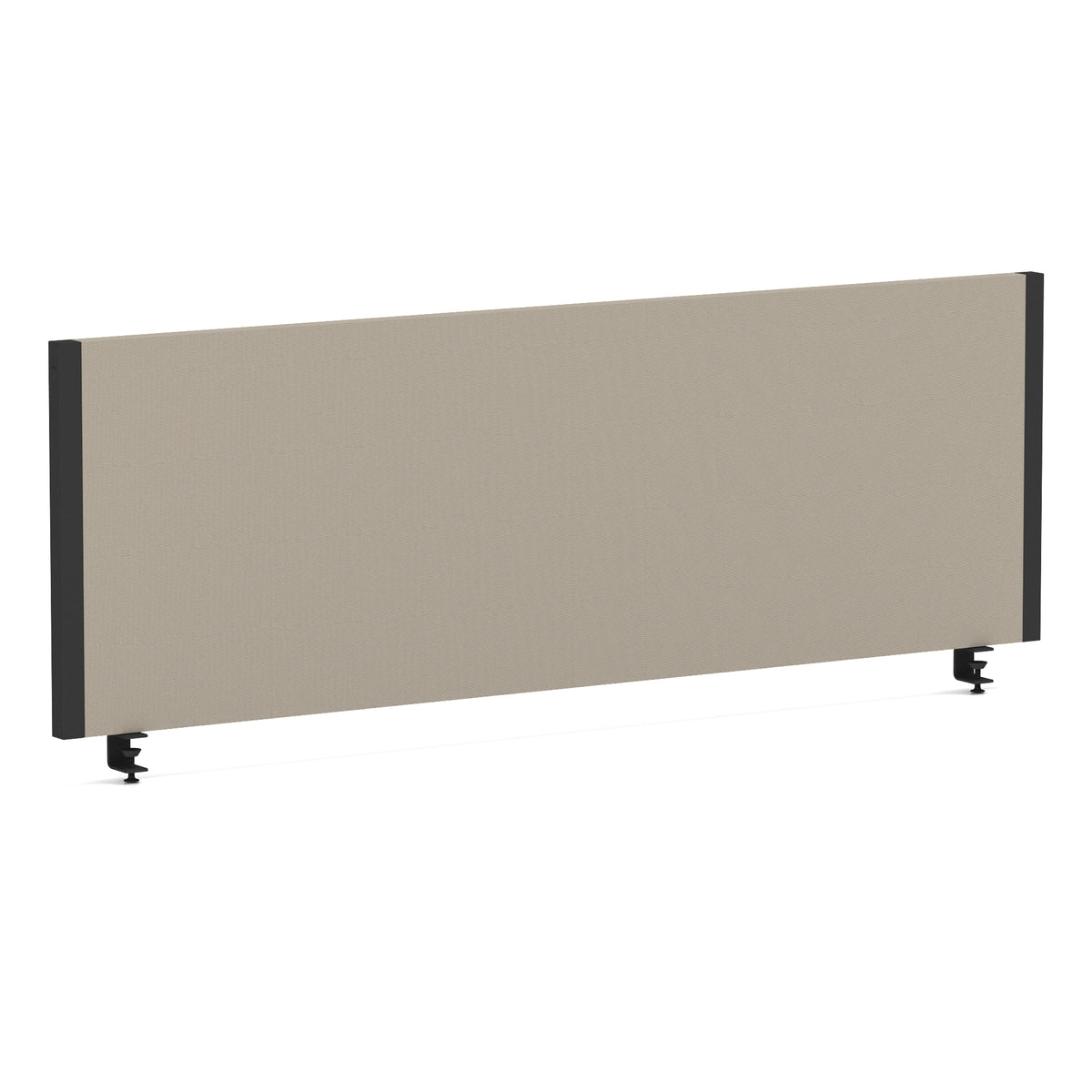 Bramwell Bench Desk Privacy Screen – Black Frame Bespoke Quest Salt 1200 - Industrious Decor