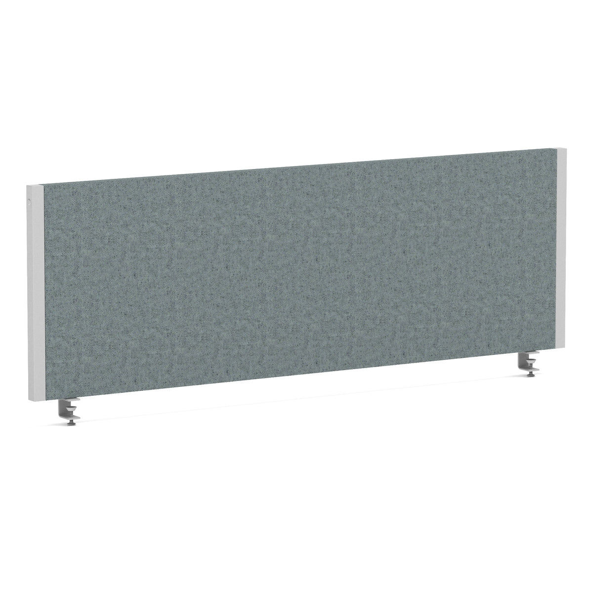 Bramwell Bench Desk Privacy Screen – Silver Frame Bespoke Rivet Tensile 1200 - Industrious Decor