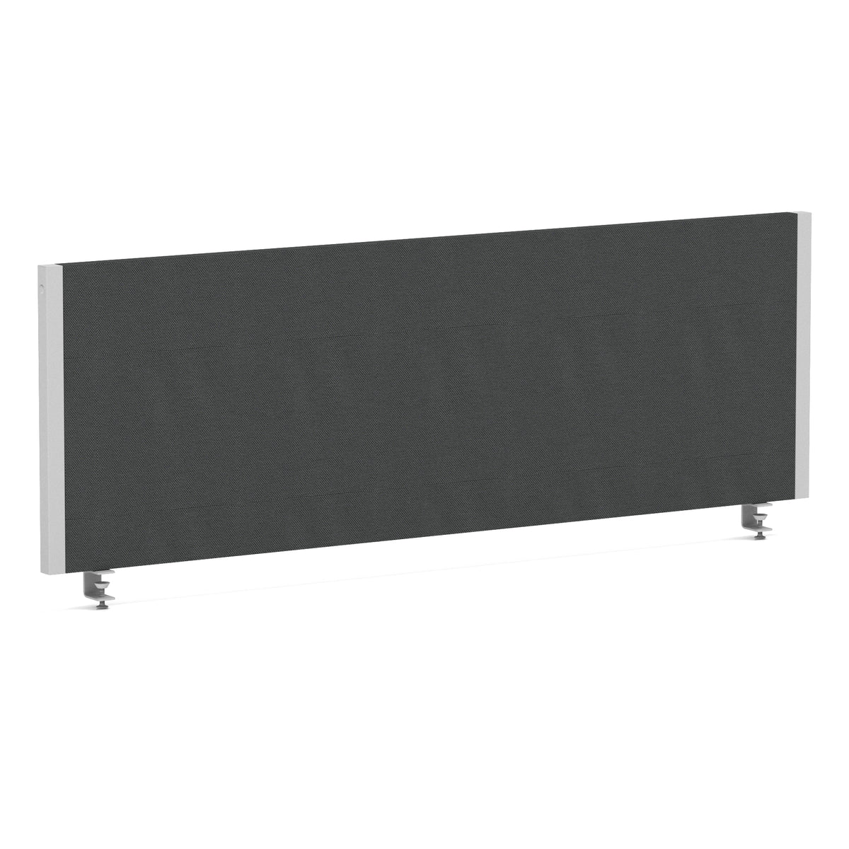 Bramwell Bench Desk Privacy Screen – Silver Frame Bespoke Quest Mussel 1200 - Industrious Decor