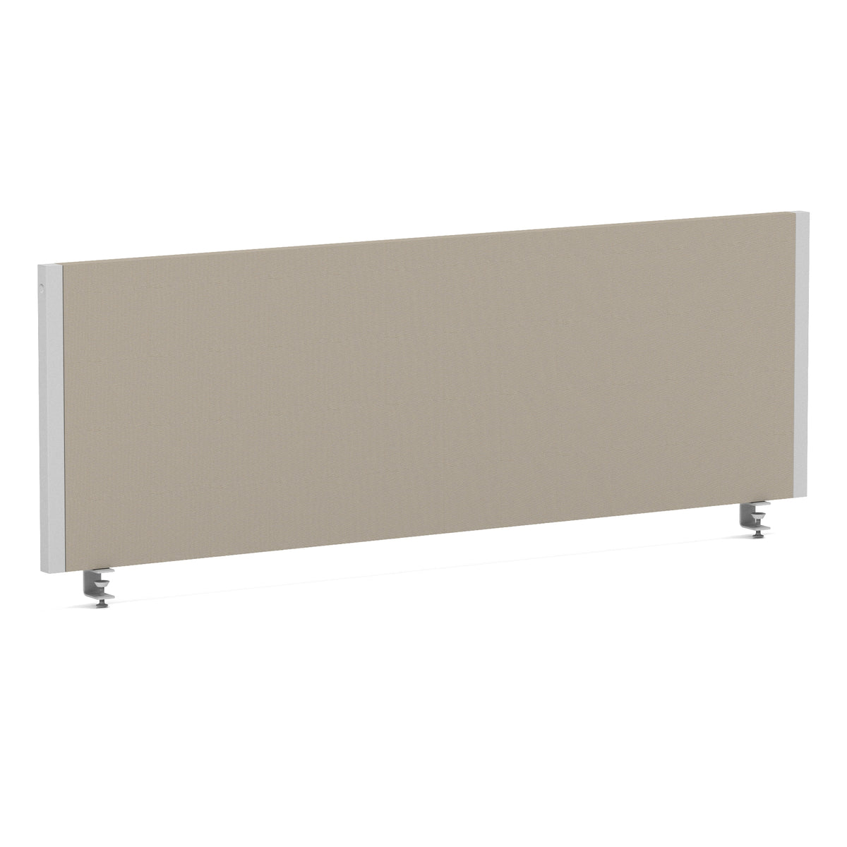 Bramwell Bench Desk Privacy Screen – Silver Frame Bespoke Quest Salt 1200 - Industrious Decor