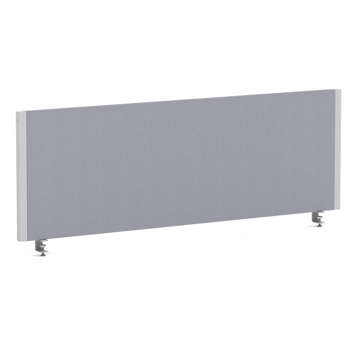 Bramwell Bench Desk Privacy Screen – Silver Frame Bespoke Quest Shell 1200 - Industrious Decor