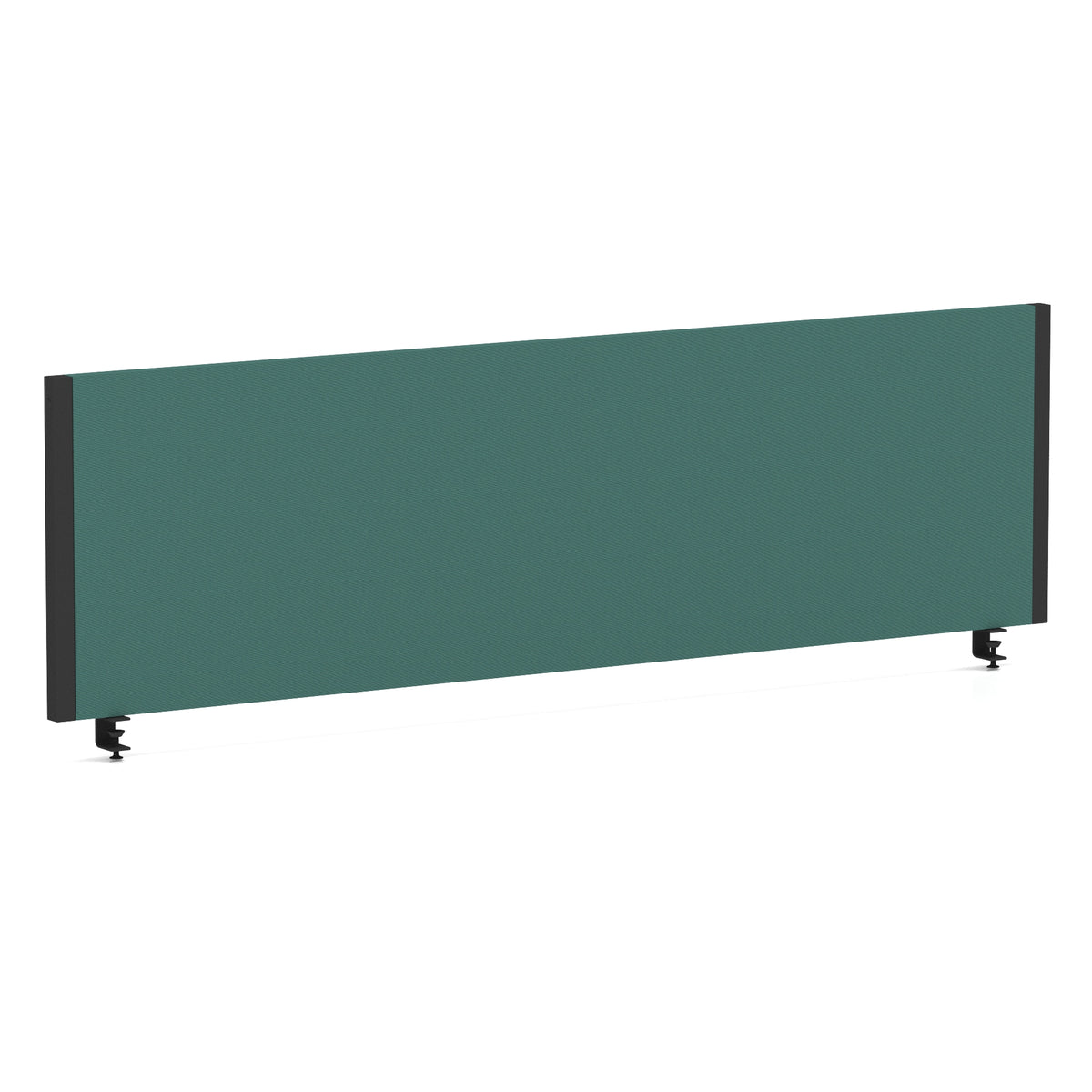 Bramwell Bench Desk Privacy Screen – Black Frame Bespoke Quest Kelp 1400 - Industrious Decor