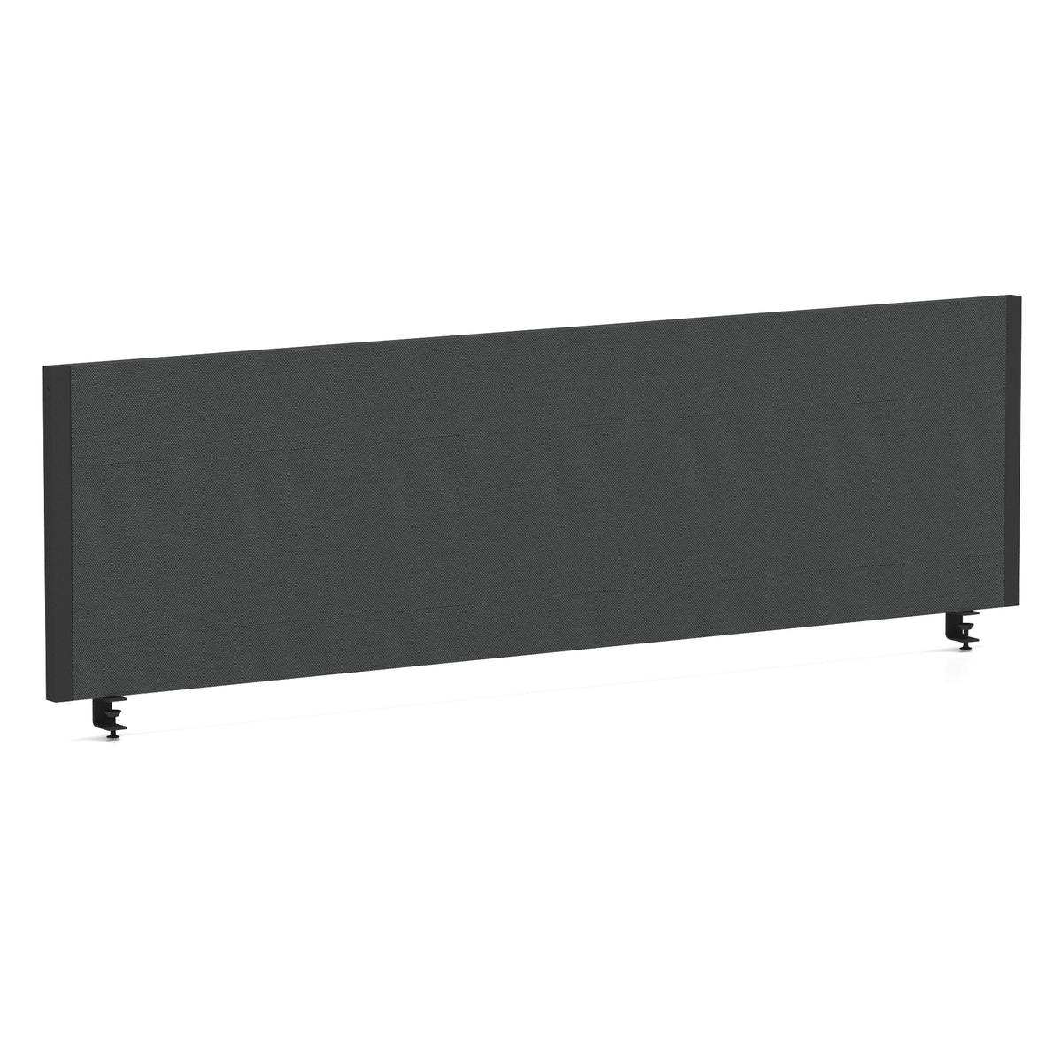 Bramwell Bench Desk Privacy Screen – Black Frame Bespoke Quest Mussel 1400 - Industrious Decor