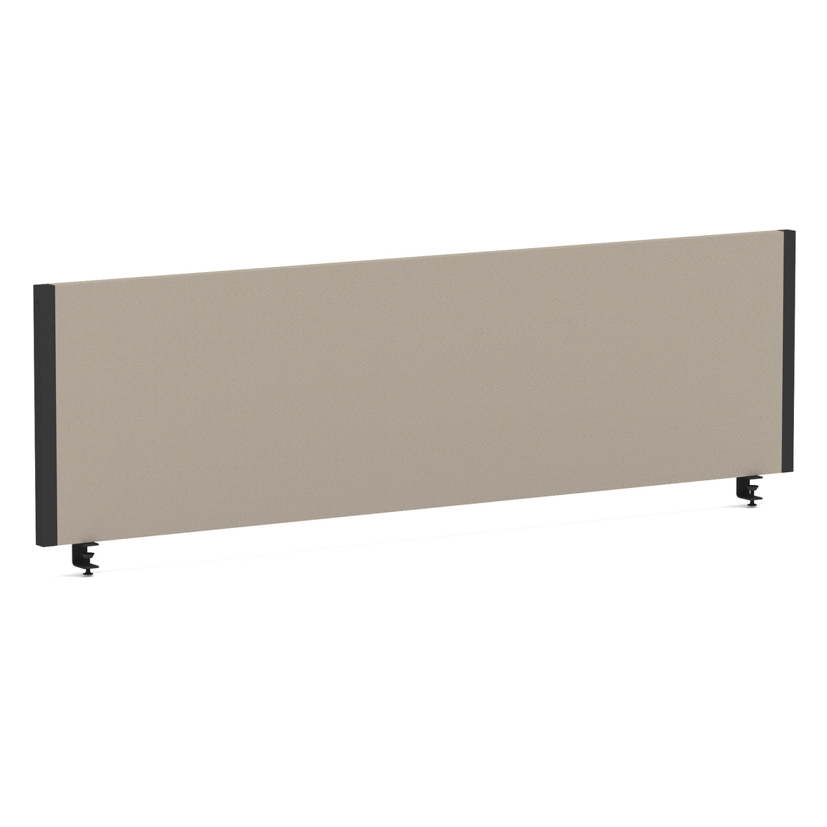 Bramwell Bench Desk Privacy Screen – Black Frame Bespoke Quest Salt 1400 - Industrious Decor