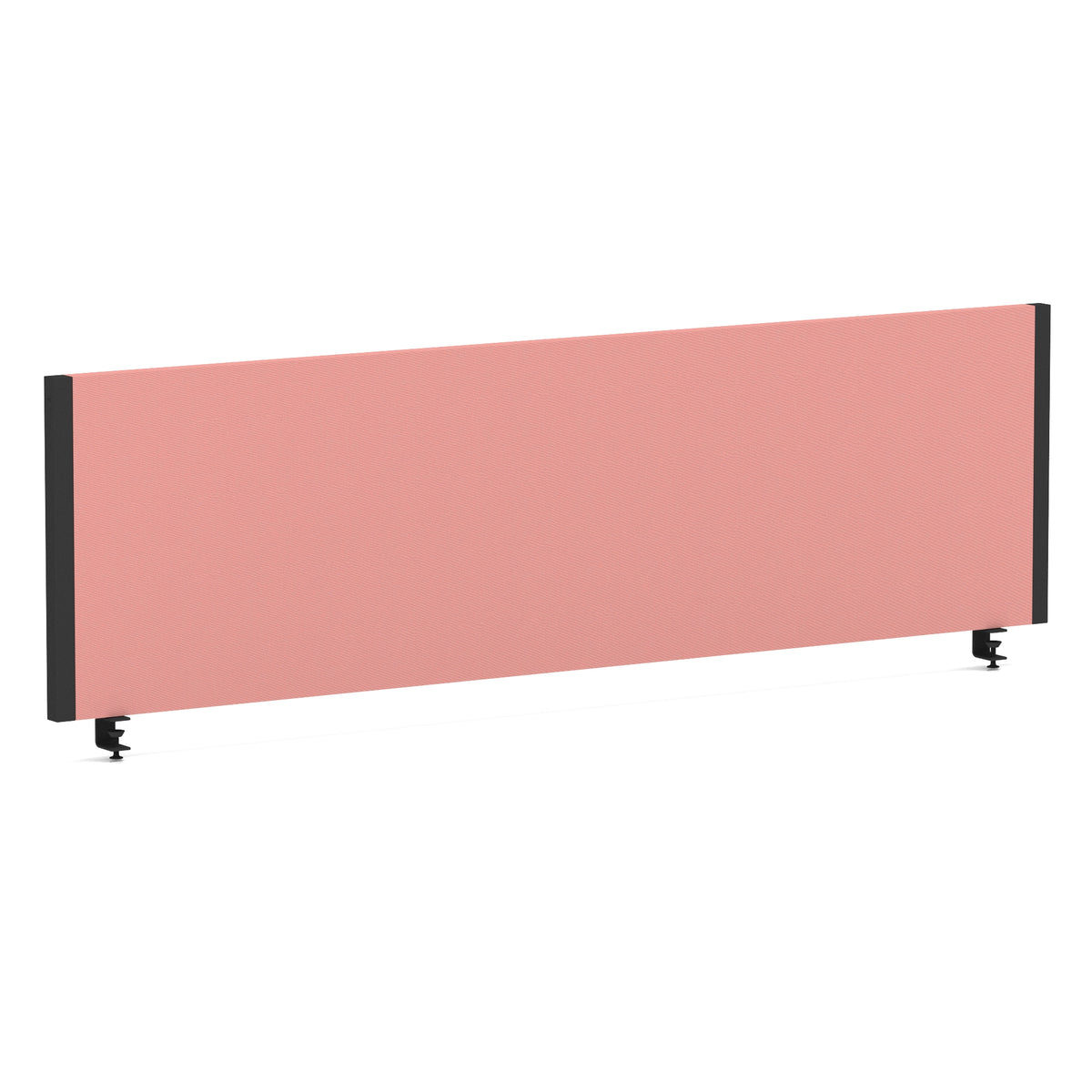 Bramwell Bench Desk Privacy Screen – Black Frame Bespoke Quest Shrimp 1400 - Industrious Decor