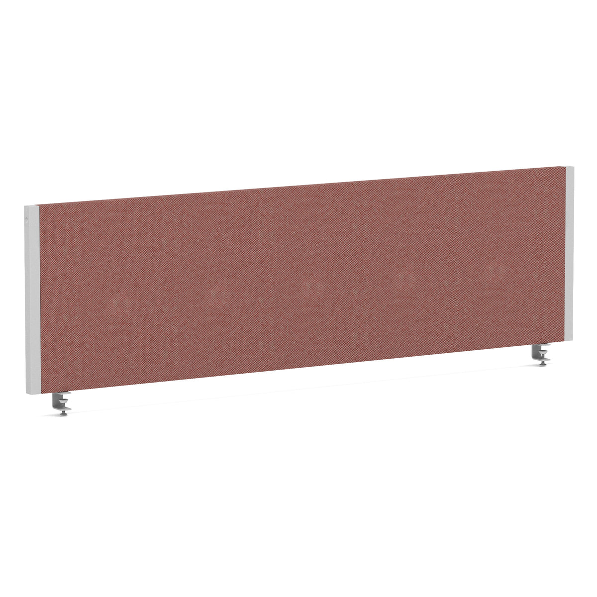 Bramwell Bench Desk Privacy Screen – Silver Frame Bespoke Rivet Forge 1400 - Industrious Decor