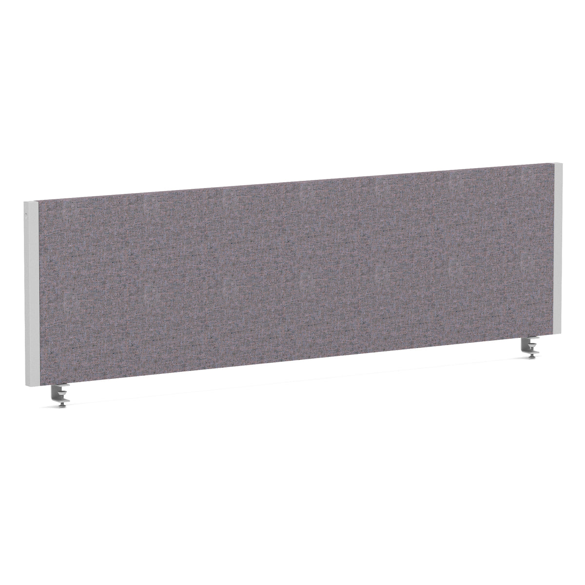 Bramwell Bench Desk Privacy Screen – Silver Frame Bespoke Rivet Fuse 1400 - Industrious Decor