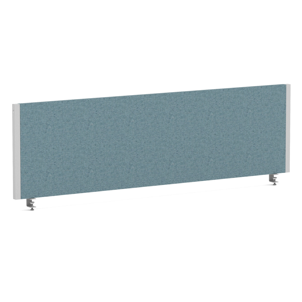 Bramwell Bench Desk Privacy Screen – Silver Frame Bespoke Rivet Quench 1400 - Industrious Decor