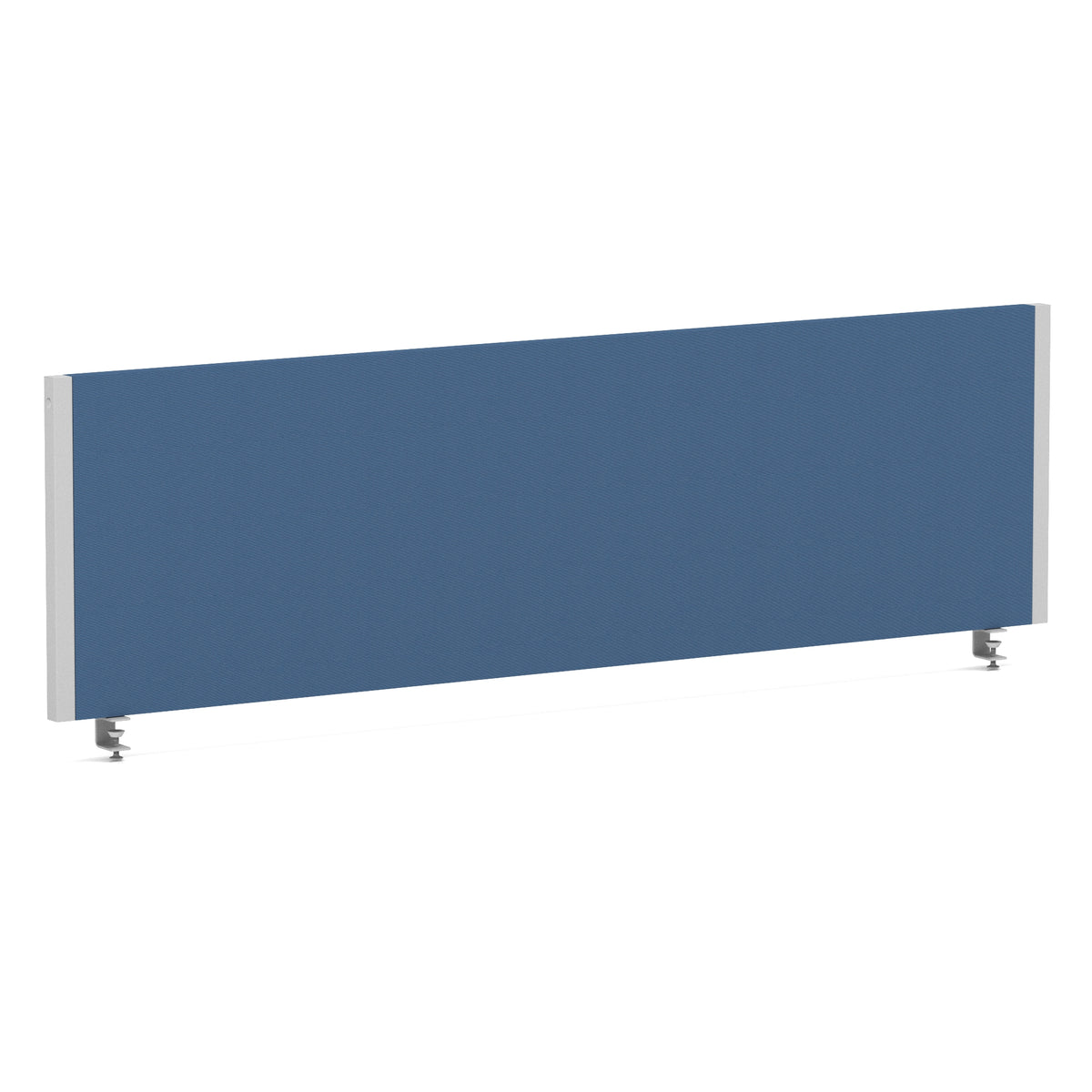 Bramwell Bench Desk Privacy Screen – Silver Frame Bespoke Quest Limpet 1400 - Industrious Decor