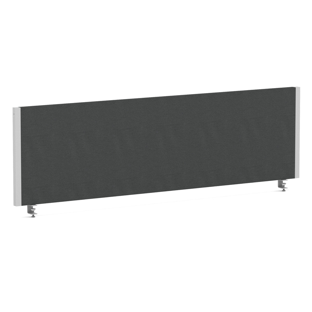 Bramwell Bench Desk Privacy Screen – Silver Frame Bespoke Quest Mussel 1400 - Industrious Decor