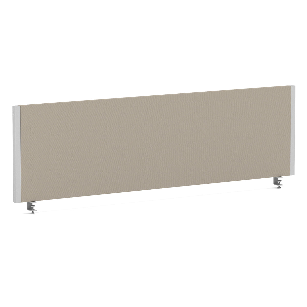 Bramwell Bench Desk Privacy Screen – Silver Frame Bespoke Quest Salt 1400 - Industrious Decor