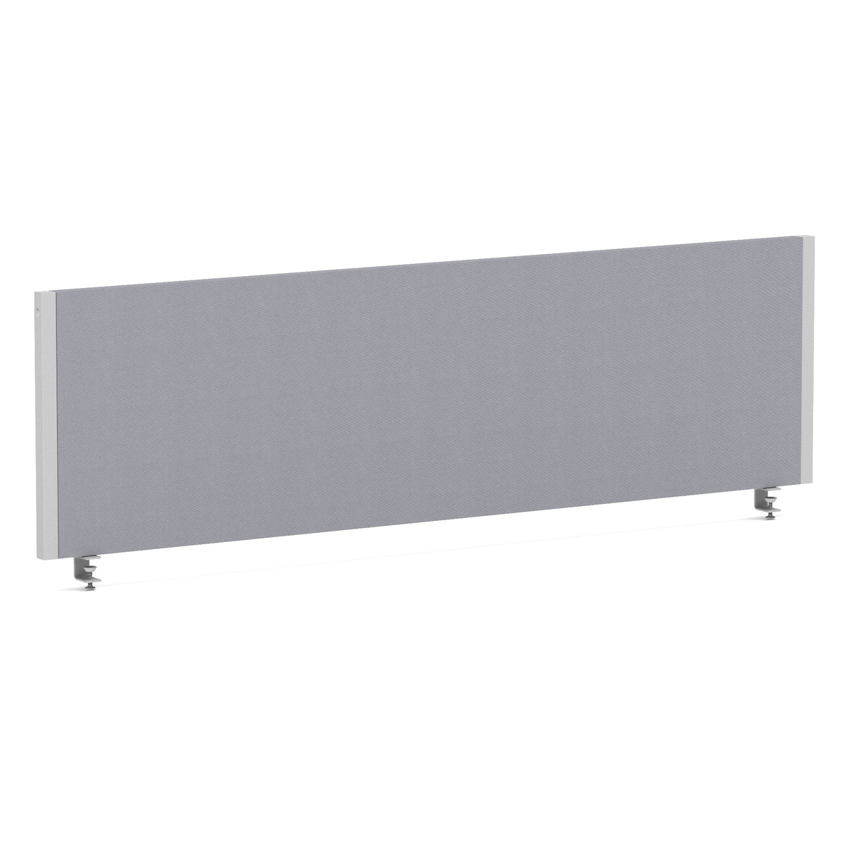 Bramwell Bench Desk Privacy Screen – Silver Frame Bespoke Quest Shell 1400 - Industrious Decor