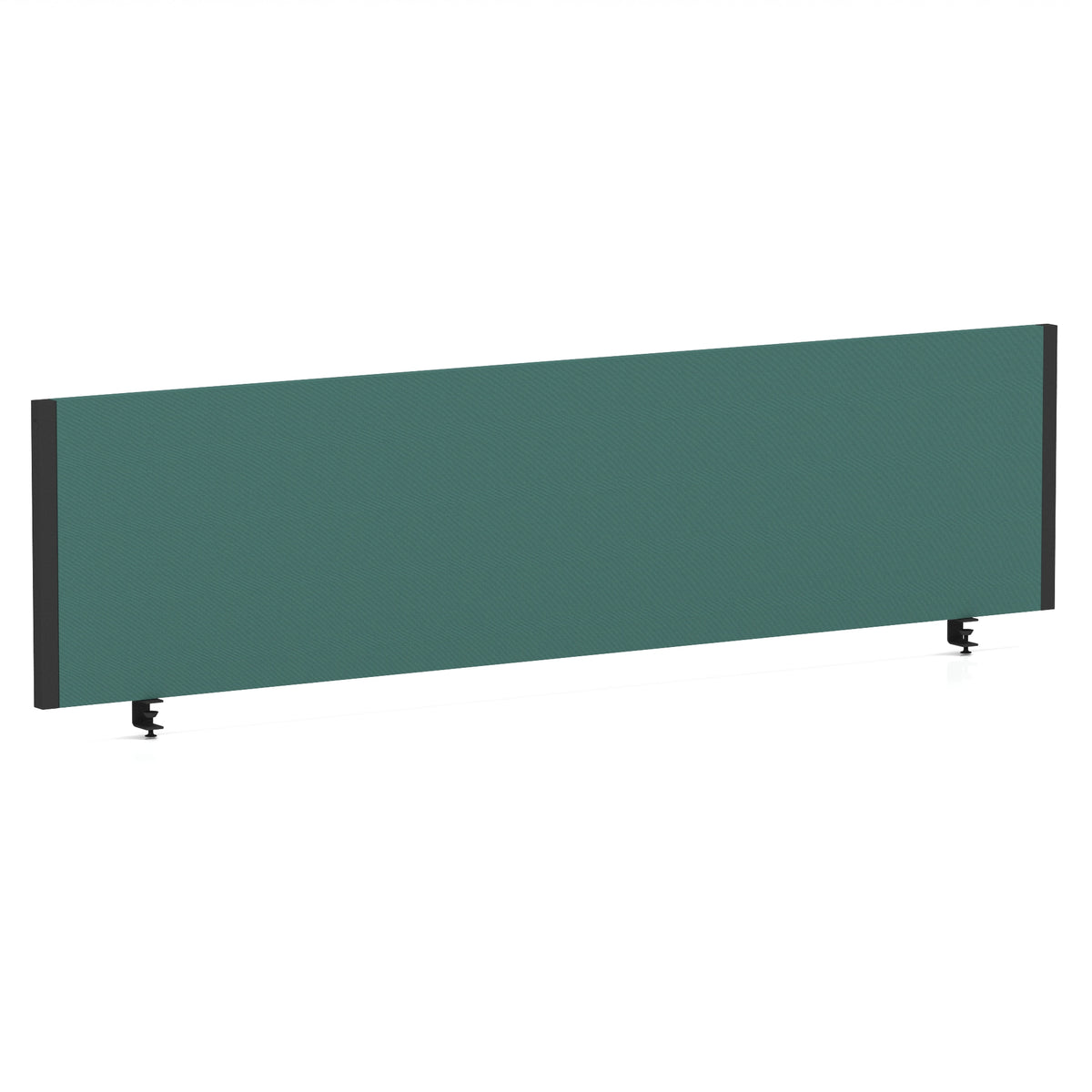 Bramwell Bench Desk Privacy Screen – Black Frame Bespoke Quest Kelp 1600 - Industrious Decor