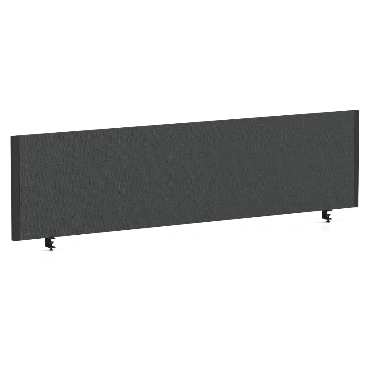 Bramwell Bench Desk Privacy Screen – Black Frame Bespoke Quest Mussel 1600 - Industrious Decor