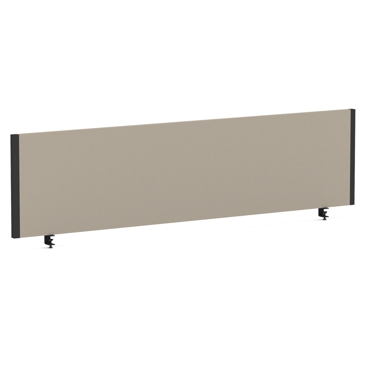 Bramwell Bench Desk Privacy Screen – Black Frame Bespoke Quest Salt 1600 - Industrious Decor