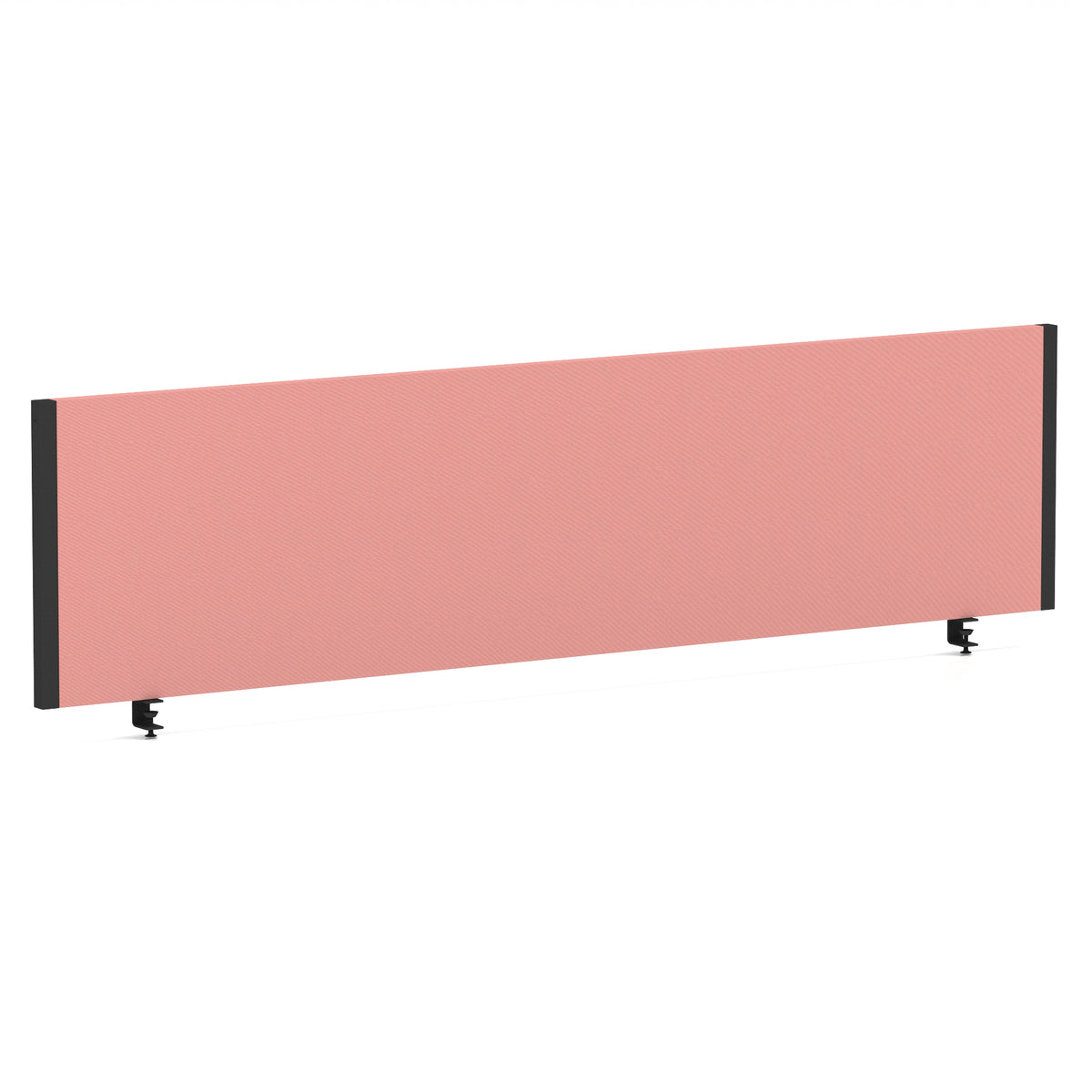 Bramwell Bench Desk Privacy Screen – Black Frame Bespoke Quest Shrimp 1600 - Industrious Decor