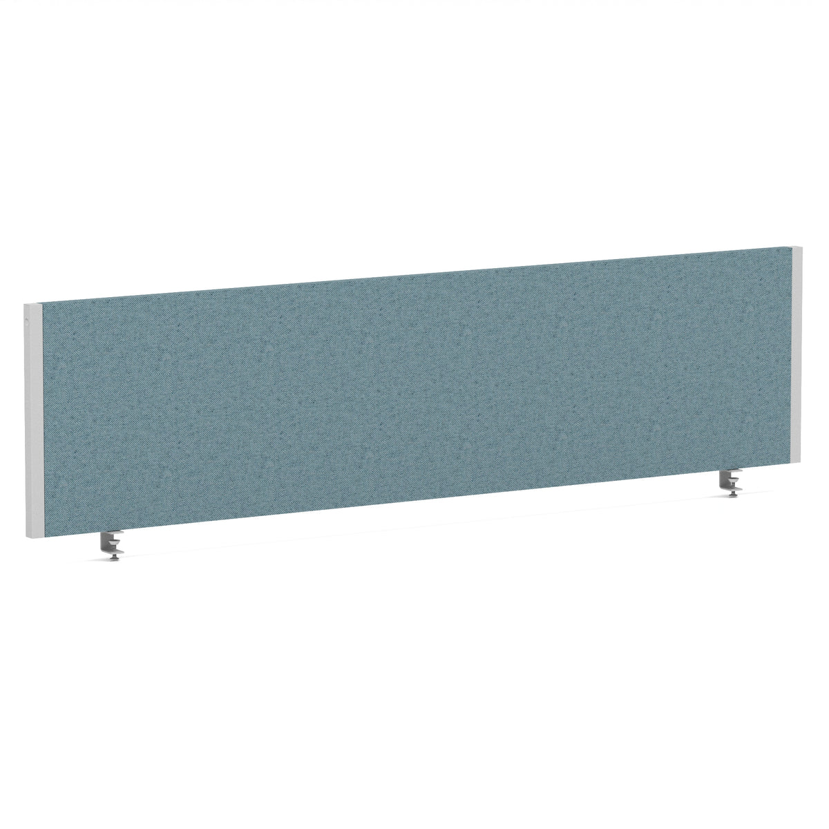 Bramwell Bench Desk Privacy Screen – Silver Frame Bespoke Rivet Quench 1600 - Industrious Decor