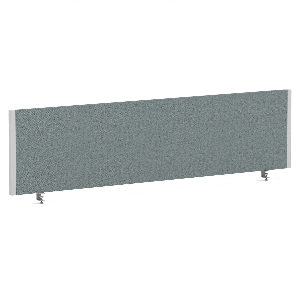 Bramwell Bench Desk Privacy Screen – Silver Frame Bespoke Rivet Tensile 1600 - Industrious Decor