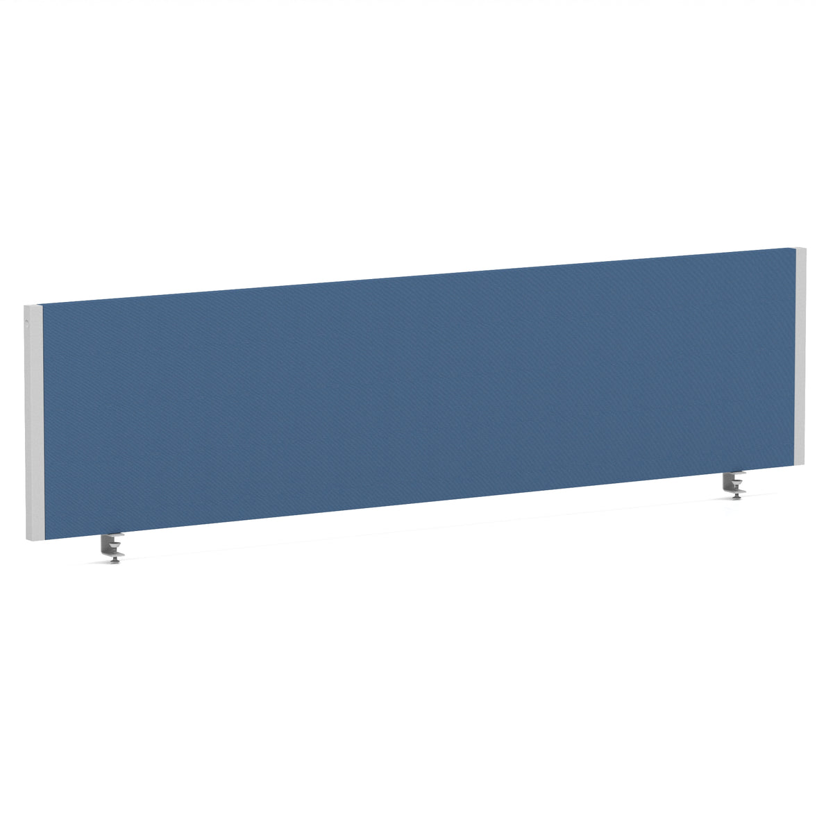 Bramwell Bench Desk Privacy Screen – Silver Frame Bespoke Quest Limpet 1600 - Industrious Decor