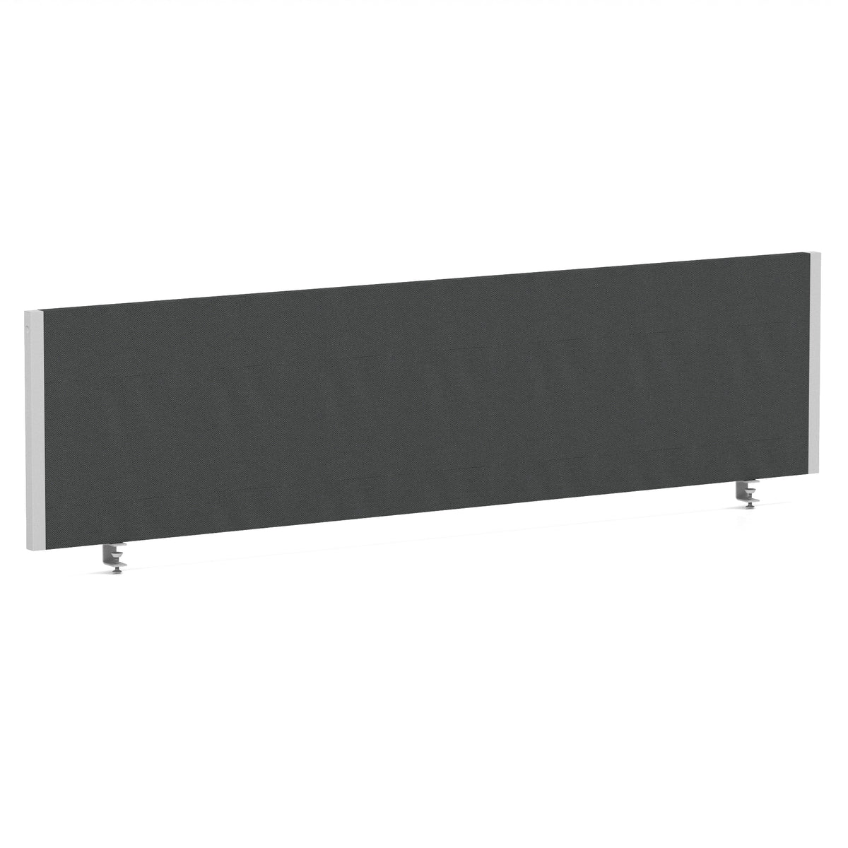 Bramwell Bench Desk Privacy Screen – Silver Frame Bespoke Quest Mussel 1600 - Industrious Decor