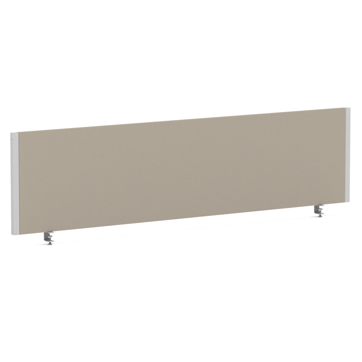 Bramwell Bench Desk Privacy Screen – Silver Frame Bespoke Quest Salt 1600 - Industrious Decor