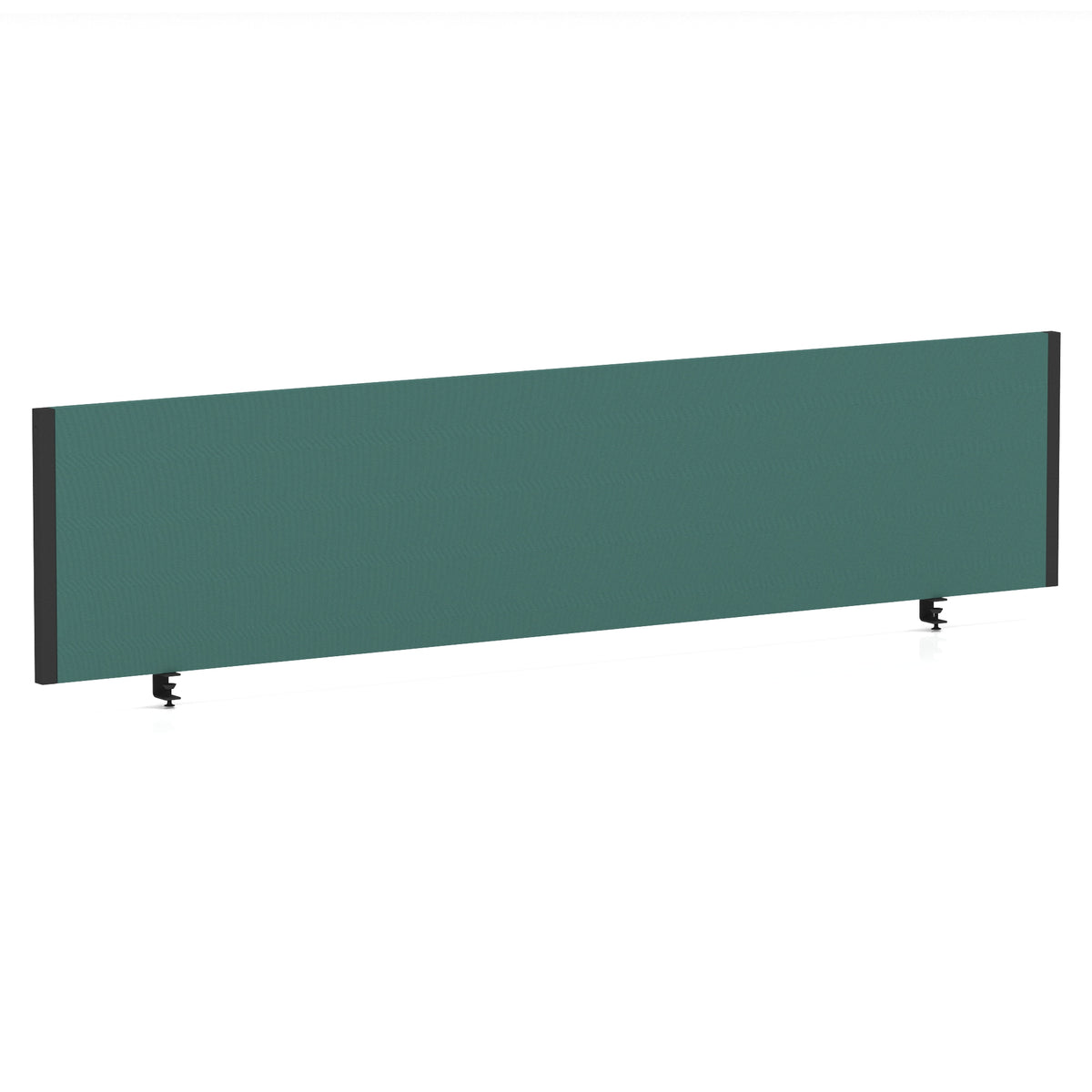 Bramwell Bench Desk Privacy Screen – Black Frame Bespoke Quest Kelp 1800 - Industrious Decor