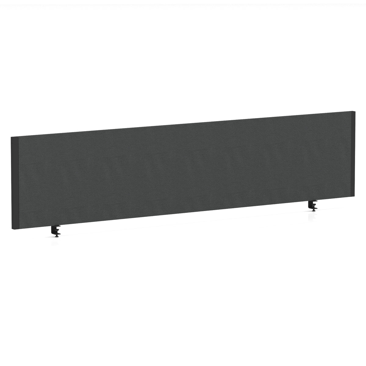 Bramwell Bench Desk Privacy Screen – Black Frame Bespoke Quest Mussel 1800 - Industrious Decor