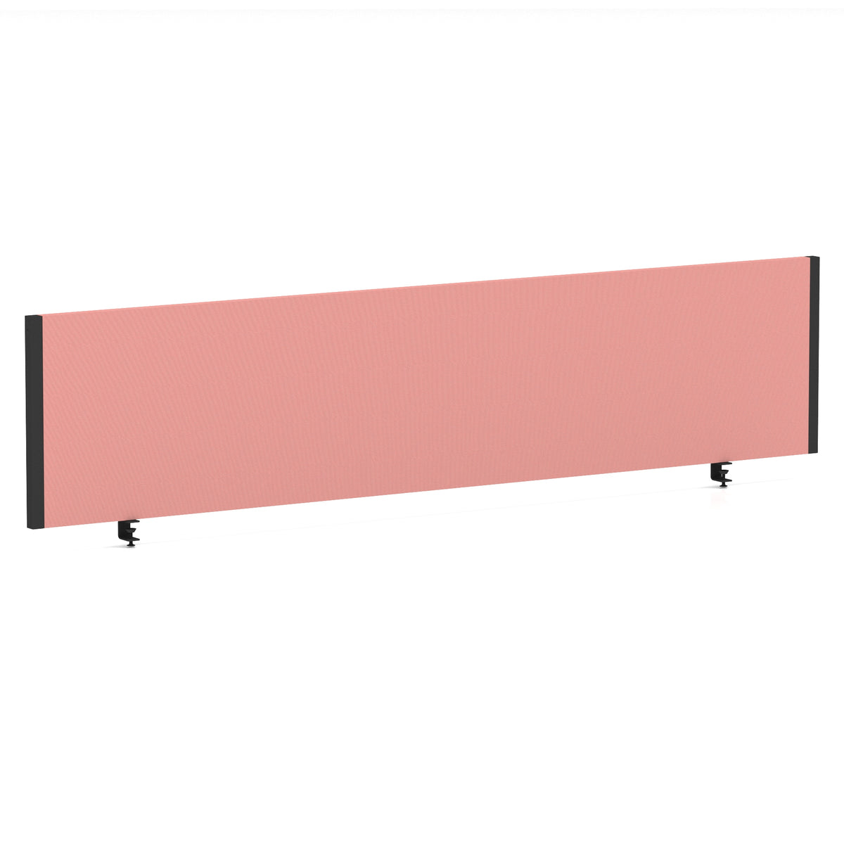 Bramwell Bench Desk Privacy Screen – Black Frame Bespoke Quest Shrimp 1800 - Industrious Decor