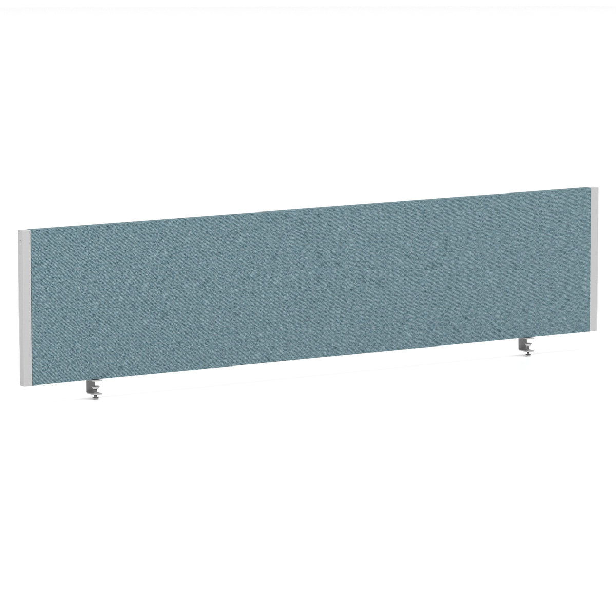 Bramwell Bench Desk Privacy Screen – Silver Frame Bespoke Rivet Quench 1800 - Industrious Decor