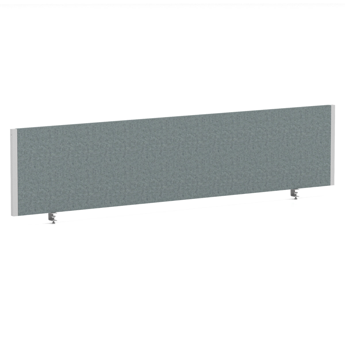 Bramwell Bench Desk Privacy Screen – Silver Frame Bespoke Rivet Tensile 1800 - Industrious Decor