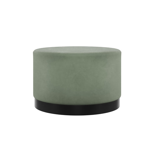 Zara Pouffe Large - Sage Green Velvet - Industrious Decor