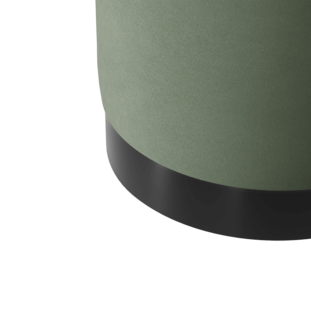 Zara Pouffe Large - Sage Green Velvet - Industrious Decor