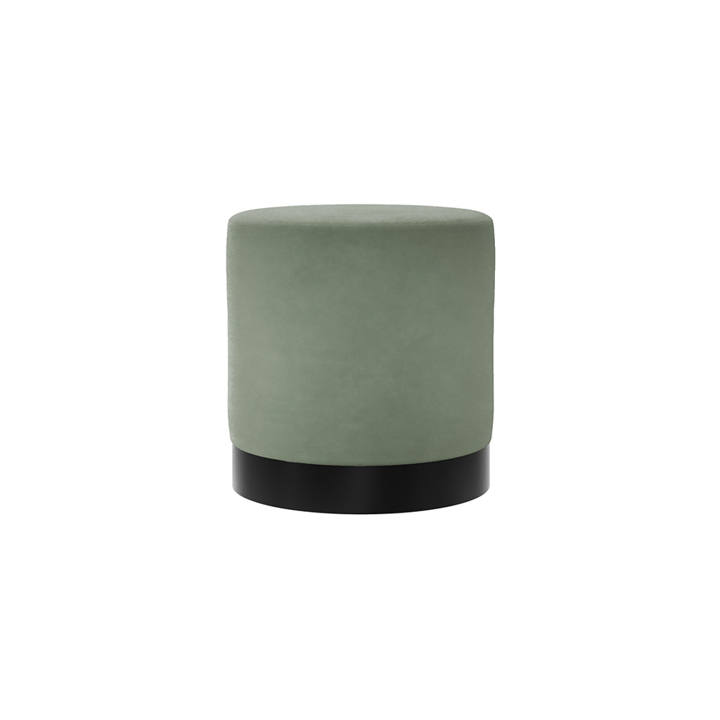 Zara Pouffe Small - Sage Green Velvet - Industrious Decor